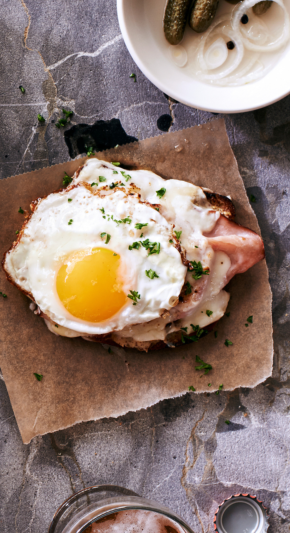 Kicked-Up Open-Faced Croque Madame